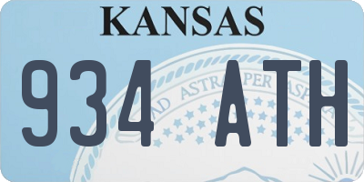 KS license plate 934ATH
