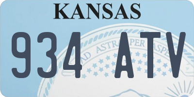 KS license plate 934ATV
