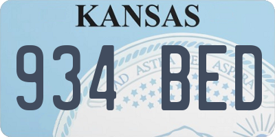 KS license plate 934BED