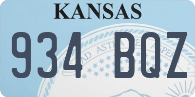 KS license plate 934BQZ