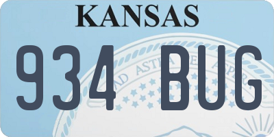 KS license plate 934BUG