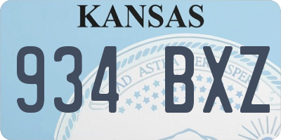 KS license plate 934BXZ