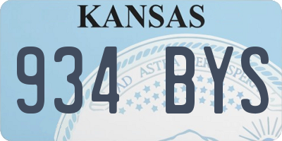 KS license plate 934BYS