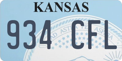 KS license plate 934CFL