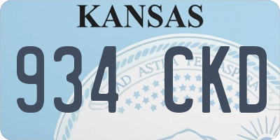 KS license plate 934CKD