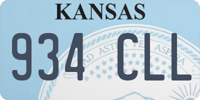 KS license plate 934CLL