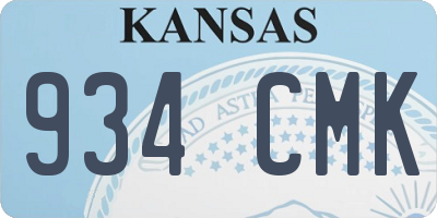 KS license plate 934CMK