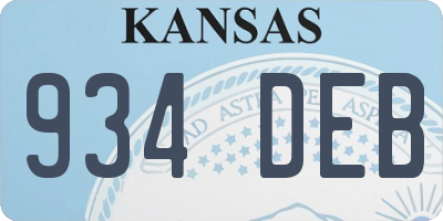 KS license plate 934DEB