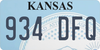 KS license plate 934DFQ
