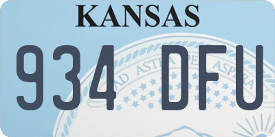 KS license plate 934DFU