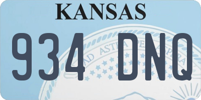 KS license plate 934DNQ