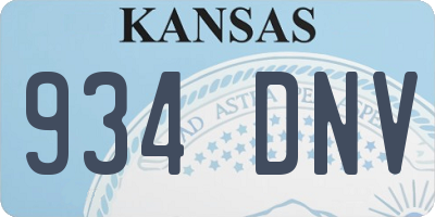KS license plate 934DNV