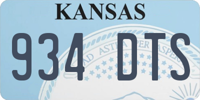 KS license plate 934DTS