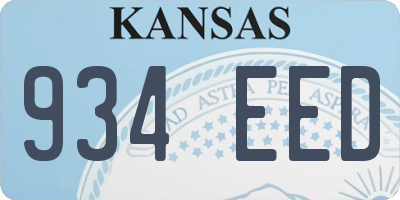 KS license plate 934EED