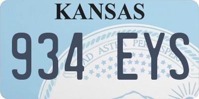 KS license plate 934EYS