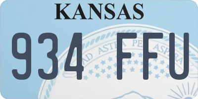 KS license plate 934FFU