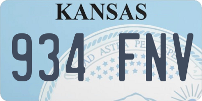 KS license plate 934FNV