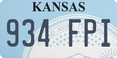 KS license plate 934FPI
