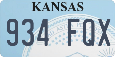 KS license plate 934FQX
