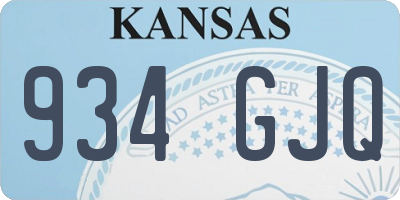 KS license plate 934GJQ