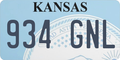 KS license plate 934GNL