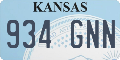 KS license plate 934GNN