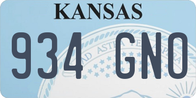 KS license plate 934GNO