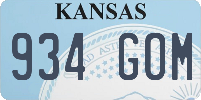 KS license plate 934GOM