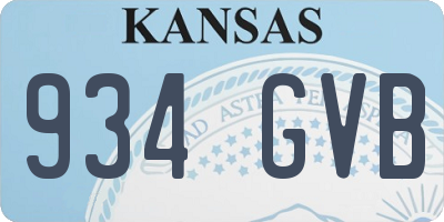 KS license plate 934GVB