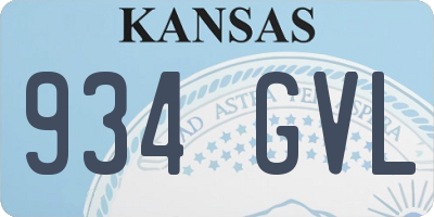 KS license plate 934GVL