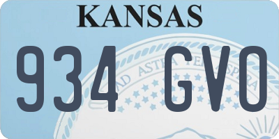 KS license plate 934GVO