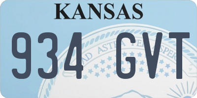 KS license plate 934GVT