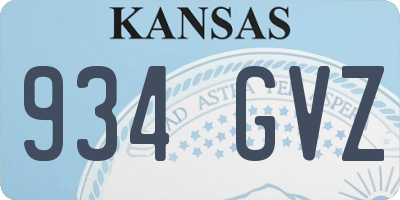KS license plate 934GVZ