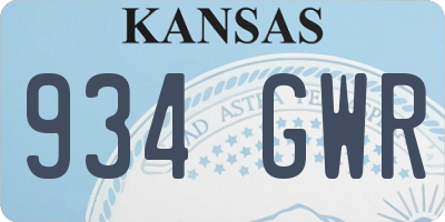 KS license plate 934GWR
