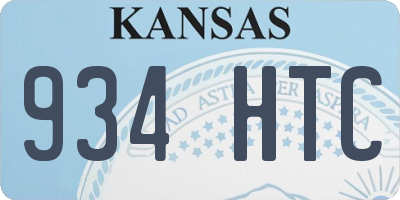 KS license plate 934HTC