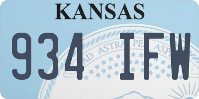 KS license plate 934IFW