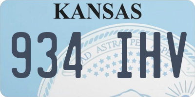 KS license plate 934IHV