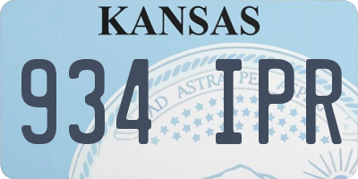 KS license plate 934IPR
