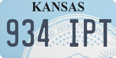 KS license plate 934IPT