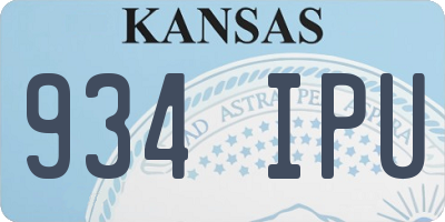 KS license plate 934IPU