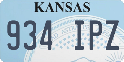 KS license plate 934IPZ