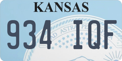 KS license plate 934IQF
