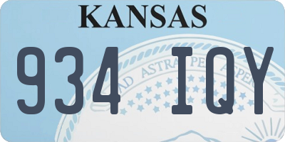 KS license plate 934IQY