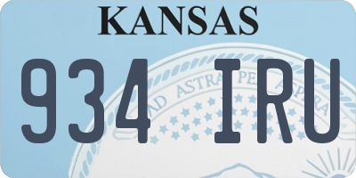 KS license plate 934IRU