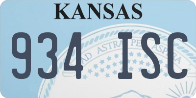 KS license plate 934ISC