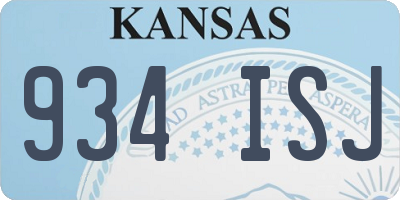 KS license plate 934ISJ