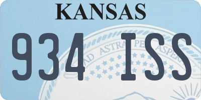 KS license plate 934ISS