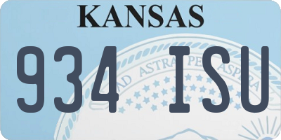 KS license plate 934ISU