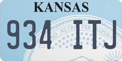 KS license plate 934ITJ