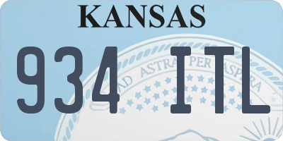 KS license plate 934ITL